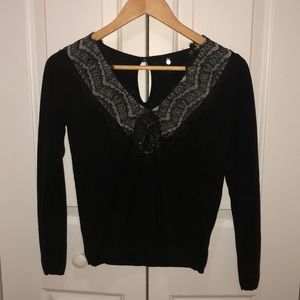 Anthropologie blouse with lace